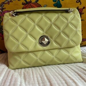 Lime Quilted Handbag
